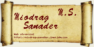 Miodrag Sanader vizit kartica